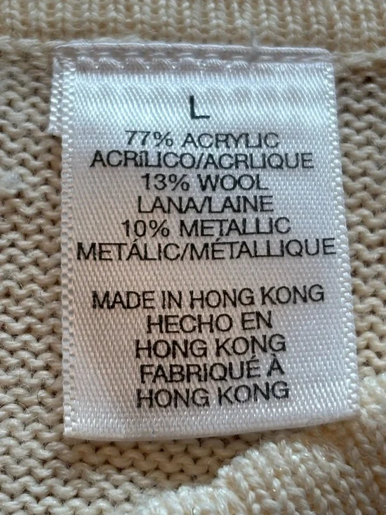 Vintage Alfred Dunner Floral Embroidered Metallic Sweater - Picture 10 of 11